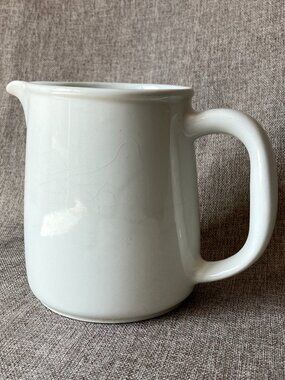 Vtg Arabia Finland White Creamer Pitcher 5" Mid Century Modern MCM stamped 1968